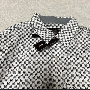 Michael Kors Monochrome Geometric Button Down Shirt